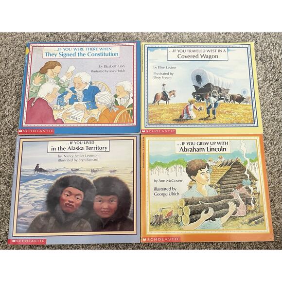 VTG Scholastic If You Lived Book Series Set 4 Historical Childrens American - Picture 1 of 7